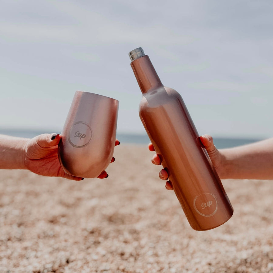 Insulated Wine Bottle Rose Gold