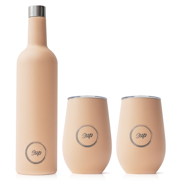 insulated wine bottle and tumbler gift set for rosé wine lovers stainless steel wine cooler bottle