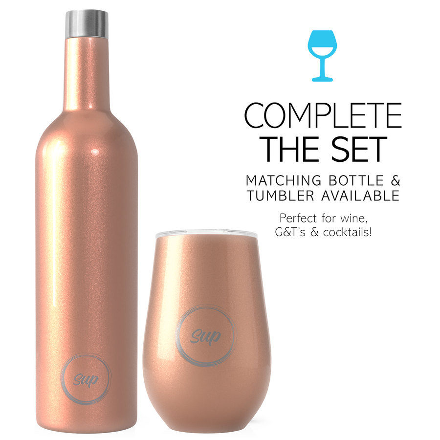 Insulated Wine Tumbler Twin Pack Rose Gold