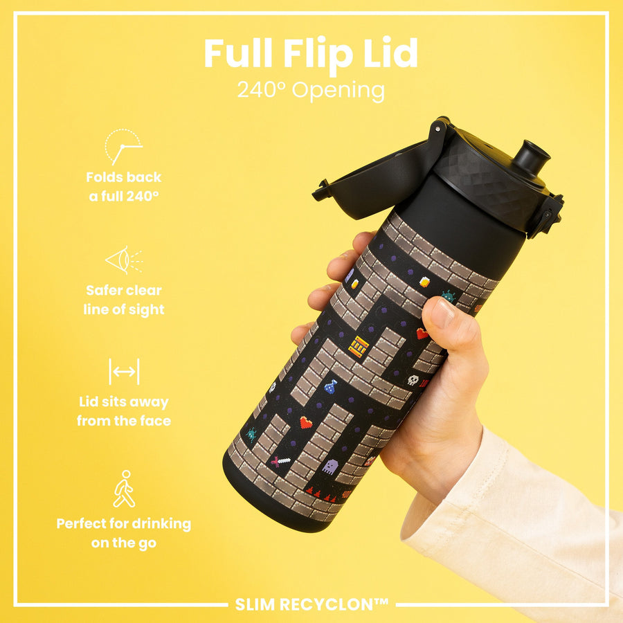 Ion8 Leak Proof Slim Water Bottle, Recyclon, Gamer, 500ml (18oz)