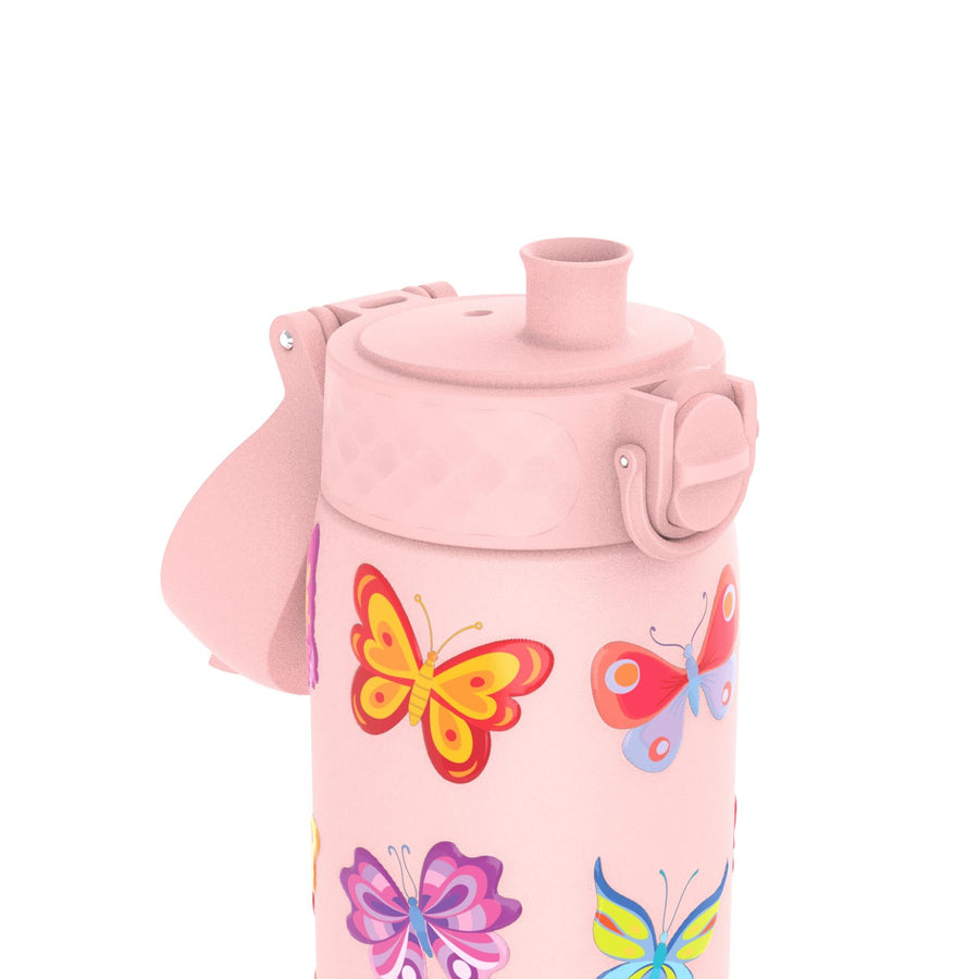 Ion8 Leak Proof Slim Water Bottle, Stainless Steel, Butterfly, 600ml (20oz)