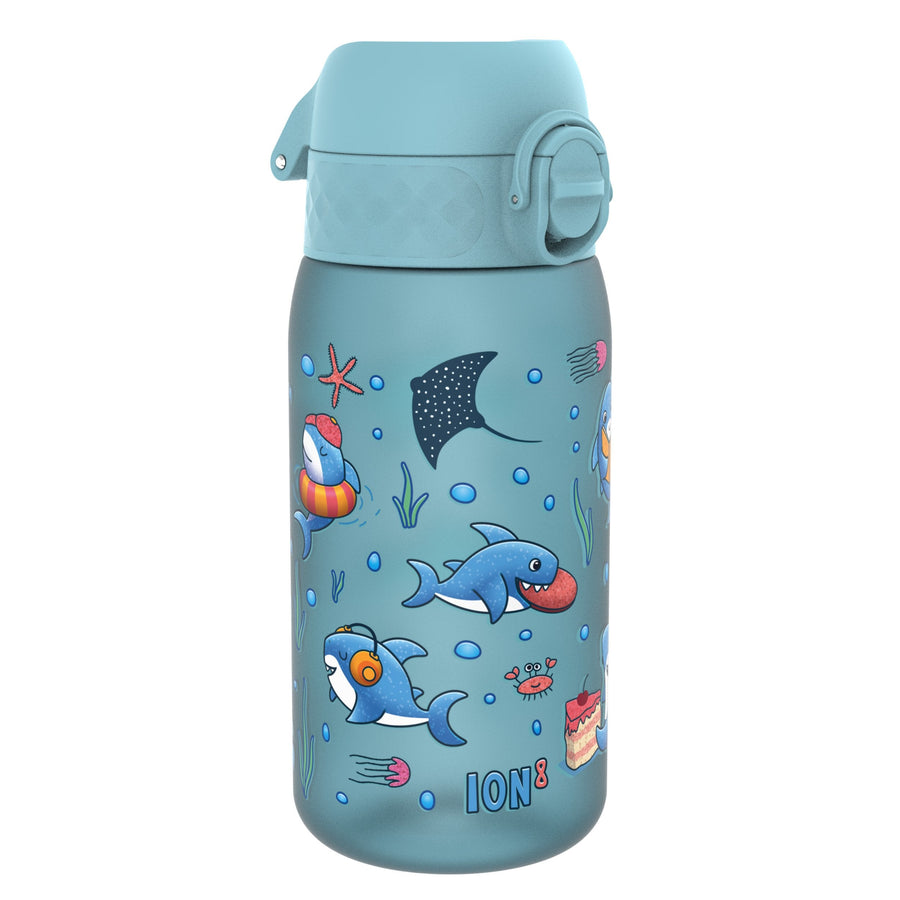 Ion8 Leak Proof Kids Water Bottle, Recyclon, Sharks, 350ml (12oz)