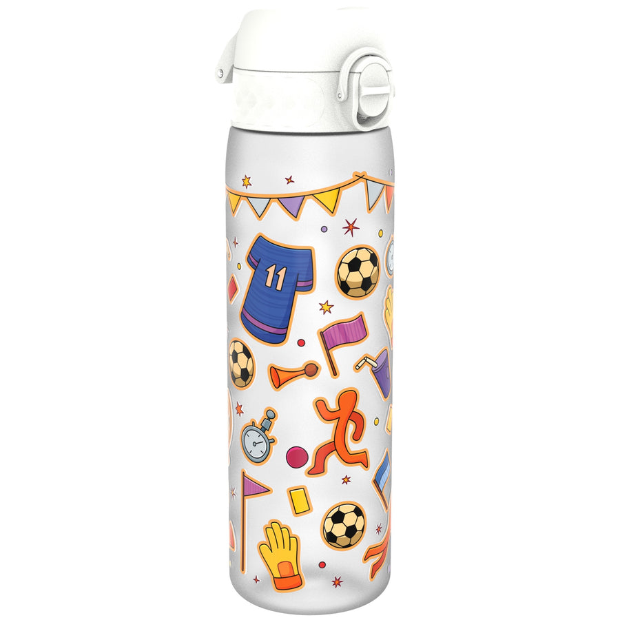 Ion8 Leak Proof Slim Water Bottle, Recyclon, Football, 500ml (18oz)