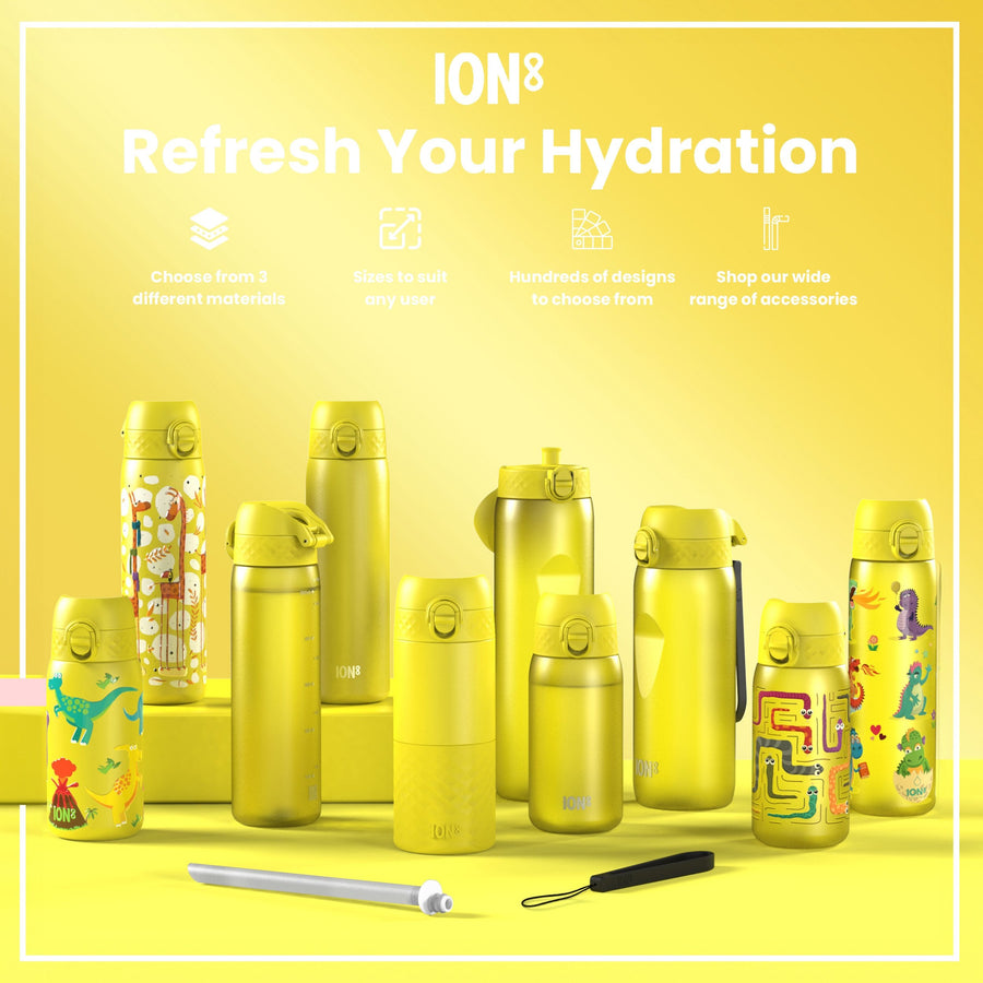 Ion8 Leak Proof Kids Water Bottle, Recyclon, Baby Lions, 350ml (12oz)