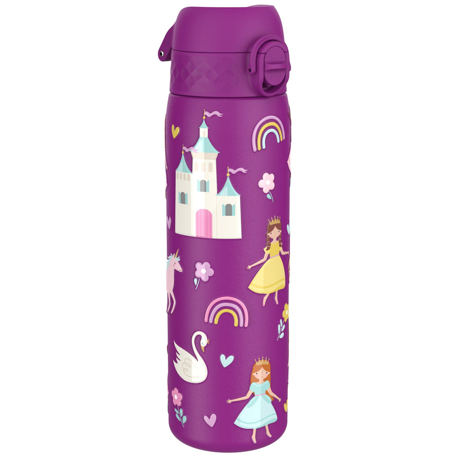 Ion8 Leak Proof Slim Water Bottle, Stainless Steel, Princess, 600ml (20oz)