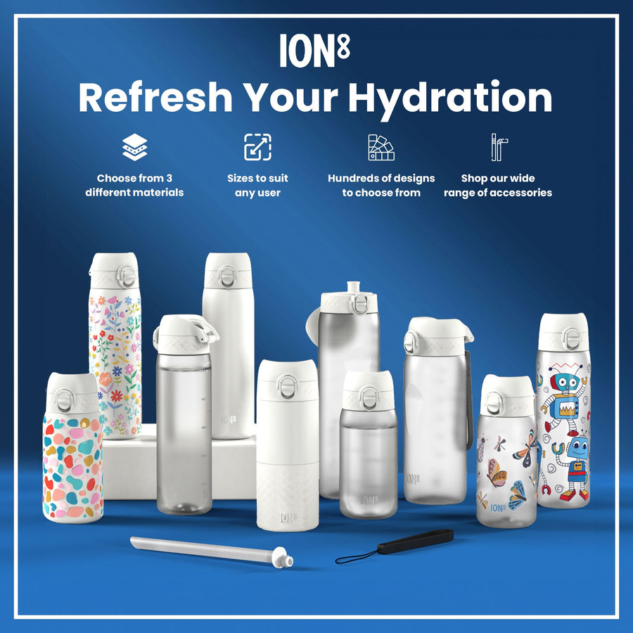 Ion8 Leak Proof Slim Water Bottle, Recyclon, Camouflage, 500ml (18oz)