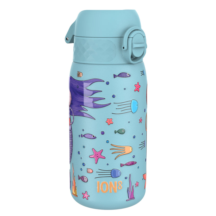 Ion8 Leak Proof Kids Water Bottle, Stainless Steel, Mermaids, 400ml (13oz)