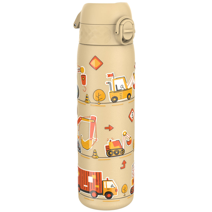Ion8 Leak Proof Slim Water Bottle, Stainless Steel, Diggers, 600ml (20oz)