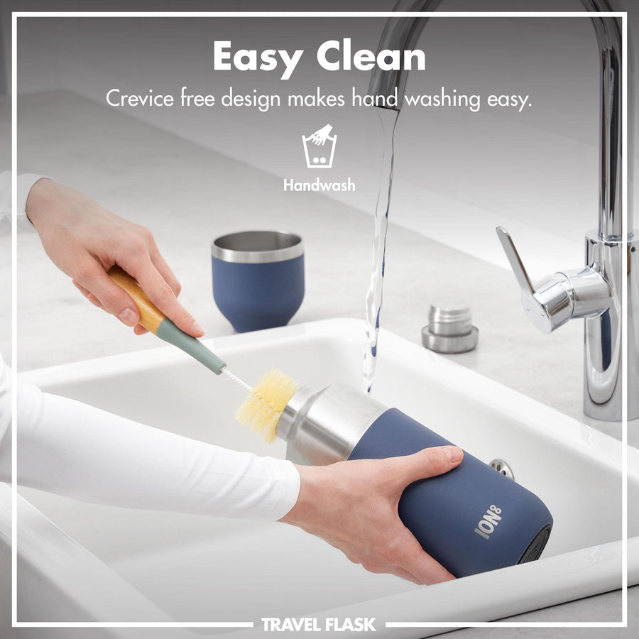 Ion8 Luma Vacuum Insulated, Flask & Mug, Ash Navy, 700ml (24oz)