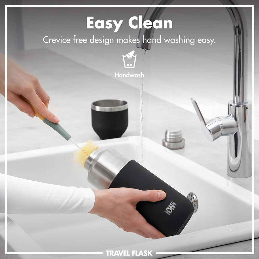 Ion8 Luma Vacuum Insulated, Flask & Mug, Black, 700ml (24oz)