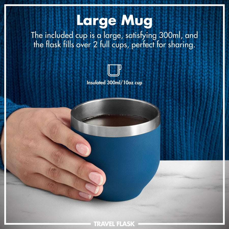 Ion8 Luma Vacuum Insulated, Flask & Mug, Deep Teal, 700ml (24oz)