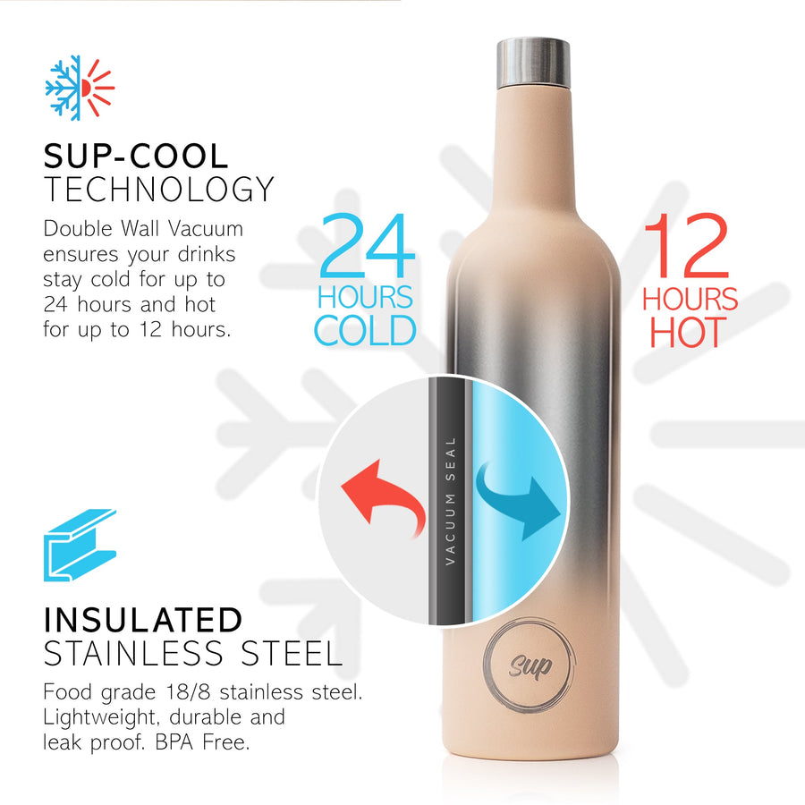 Insulated Wine Bottle & Tumbler Gift Set Blush Pink