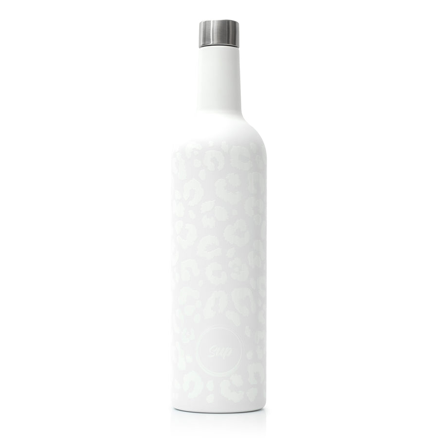 Insulated Wine Bottle Snow Leopard - PREORDER SHIPS 1/10