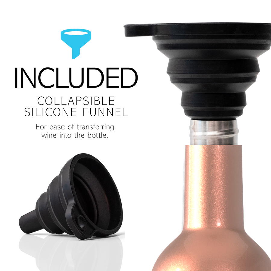 Insulated Wine Bottle & Tumbler Gift Set Rose Gold