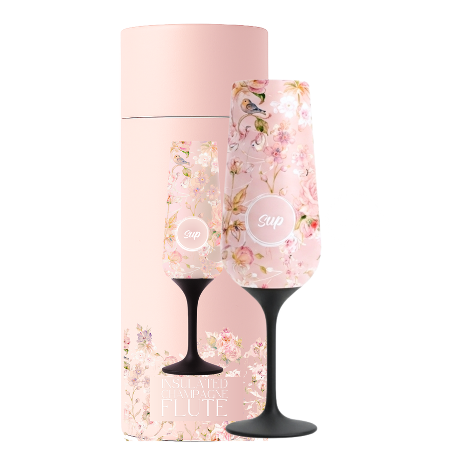 Insulated Champagne Flute Flowers