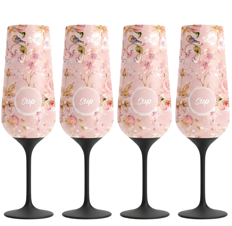 Insulated Champagne Flute Flowers