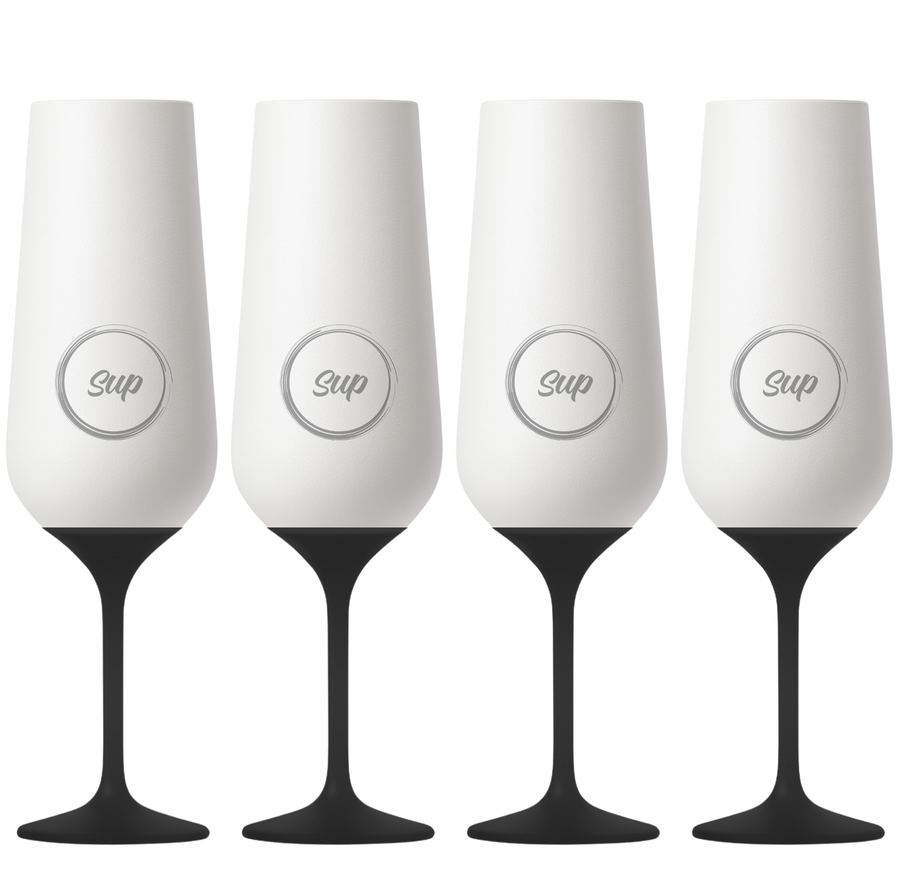 Insulated Champagne Flute White