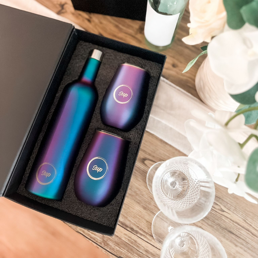 Insulated Wine Bottle & Tumbler Gift Set Galaxy