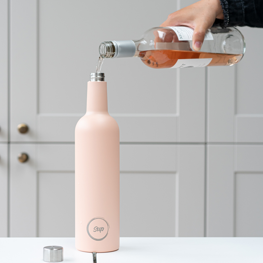 Insulated Wine Bottle & Tumbler Gift Set Blush Pink