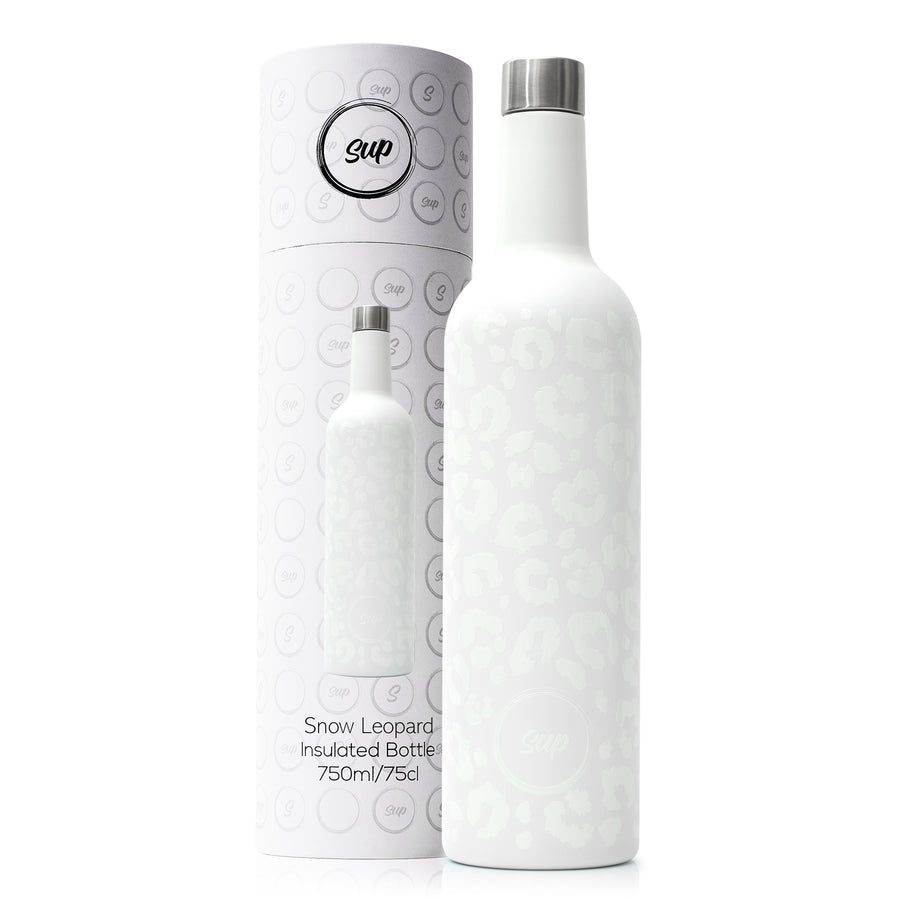 Insulated Wine Bottle Snow Leopard