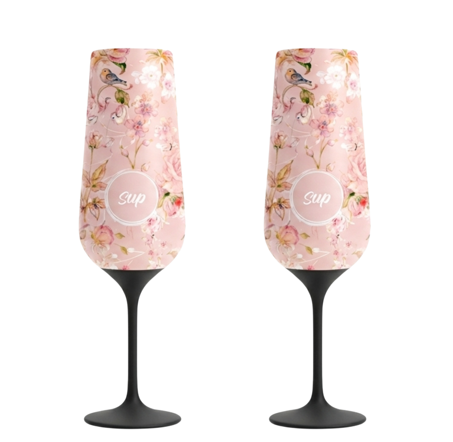 Insulated Champagne Flute Flowers