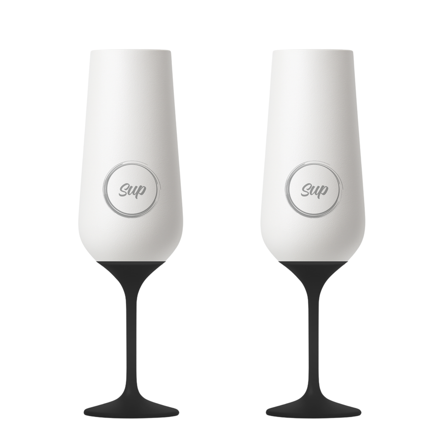 Insulated Champagne Flute White