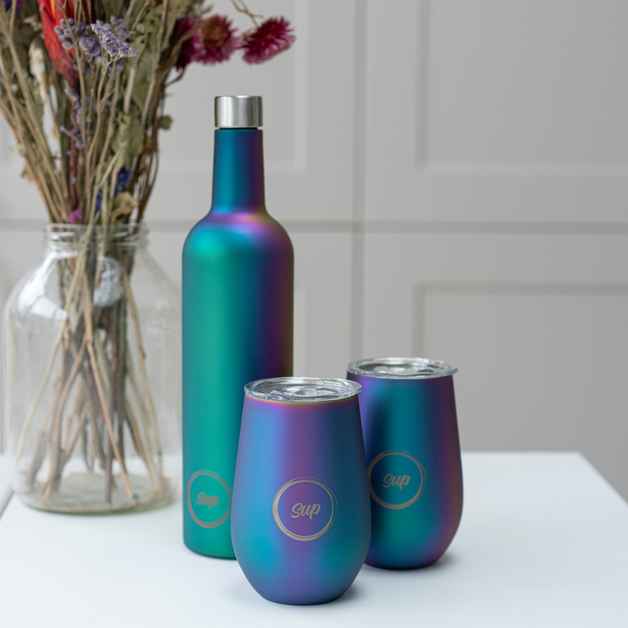 Insulated Wine Bottle & Tumbler Gift Set Galaxy