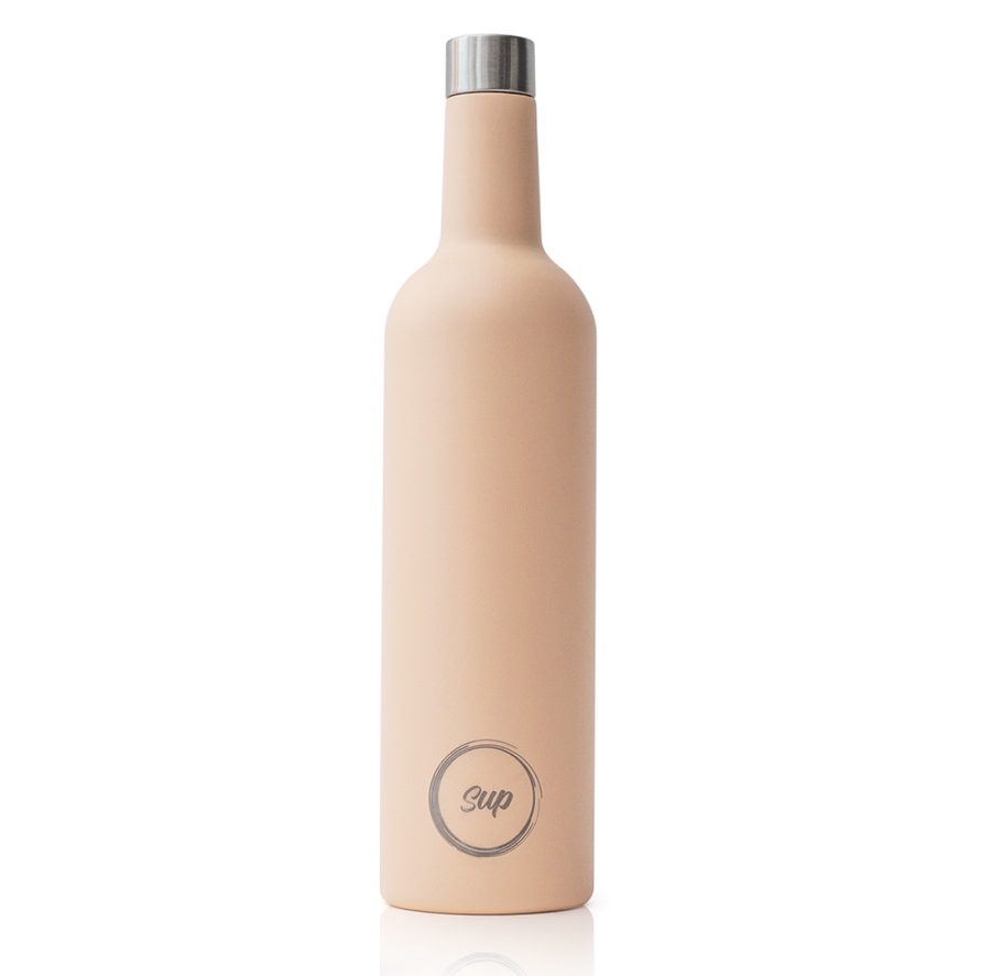 Insulated Wine Bottle Blush Pink