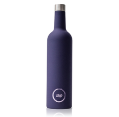 Sup Drinkware Stainless Steel Insulated Wine Bottle 750ml Wine Cooler, the perfect partner in wine picnics and beach days Soft Navy Wine Cooler Bottle