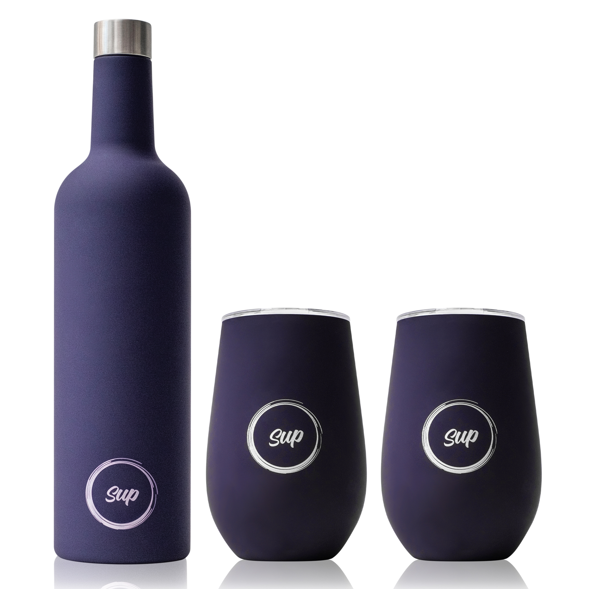 Sup Insulated Wine Bottle & Tumbler Set Navy Sup Drinkware