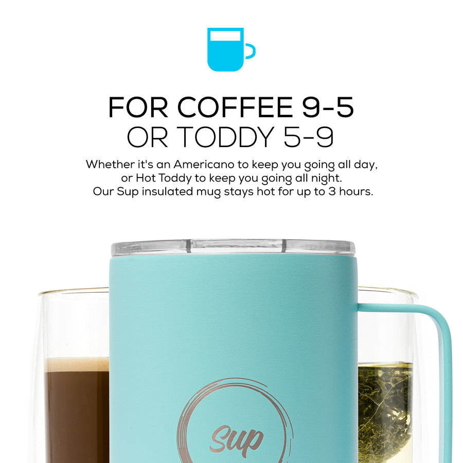 Insulated Mug With Handle | 350ml | Turquoise