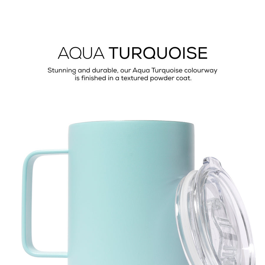 Insulated Mug With Handle | 350ml | Turquoise