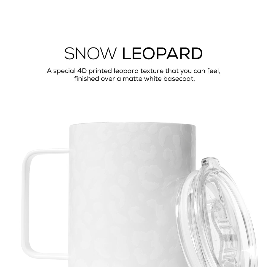 Insulated Mug With Handle | 350ml | Snow Leopard
