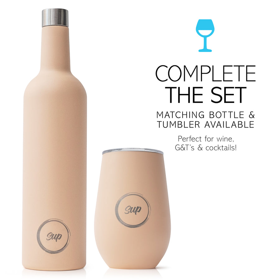 Insulated Wine Tumbler Twin Pack Blush Powder Pink