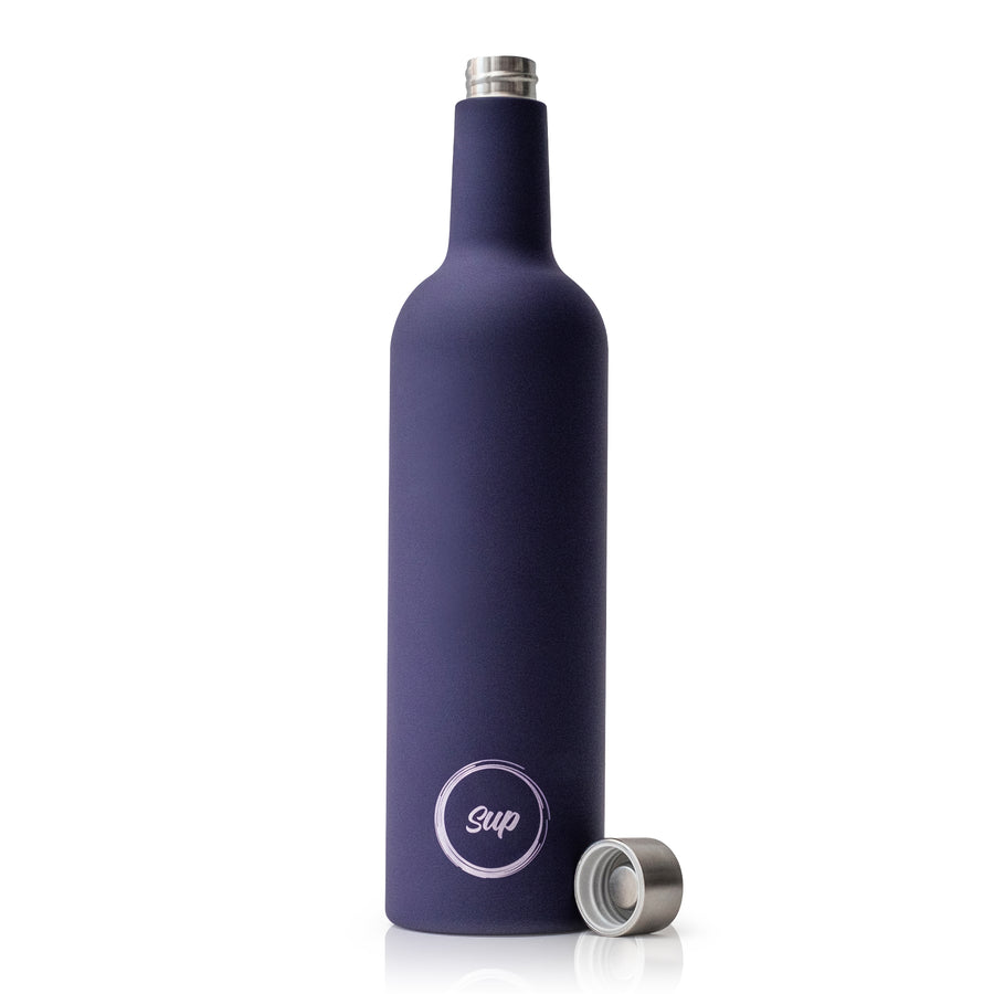 Insulated Wine Bottle Soft Navy