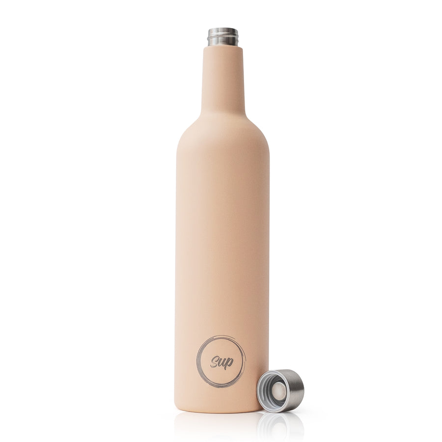 Insulated Wine Bottle Blush Pink