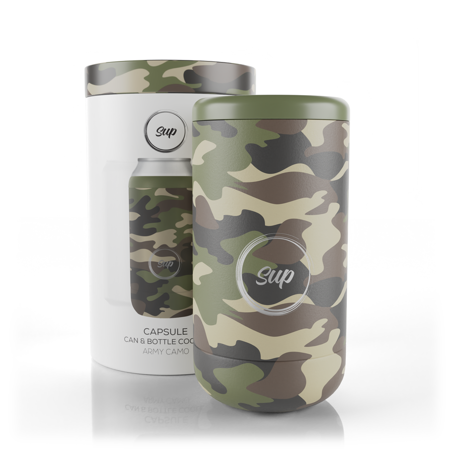 Sup Capsule beer can cooler bottle cooler sleeve packaging camo
