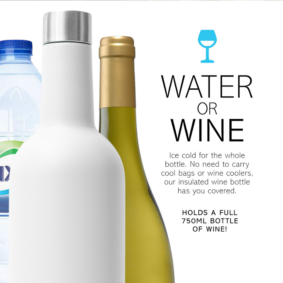 Insulated Wine Bottle White