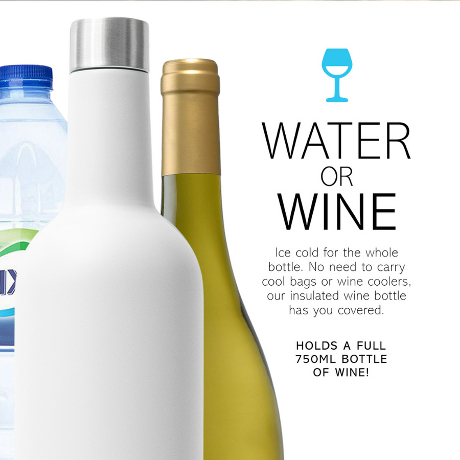 Insulated Wine Bottle & Tumbler Set | White