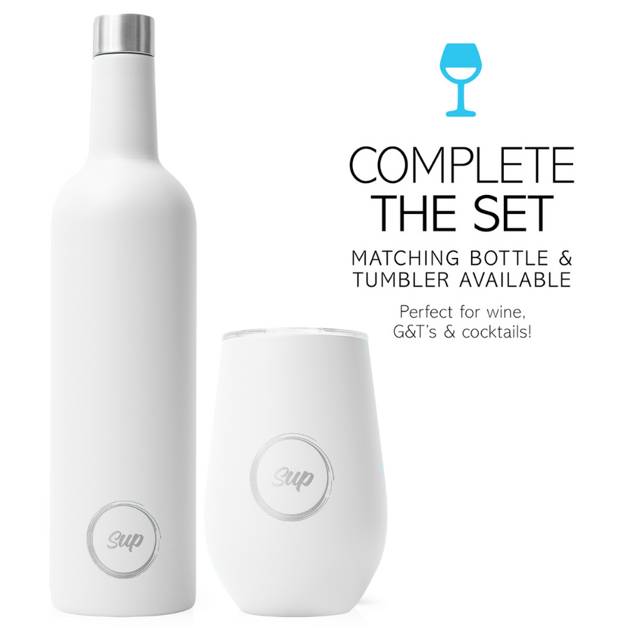 Insulated Wine Tumbler Twin Pack White