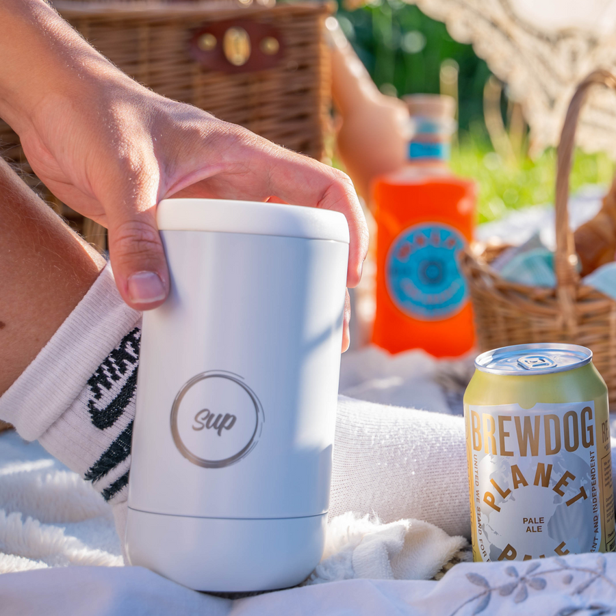 Capsule Bottle & Can Cooler White