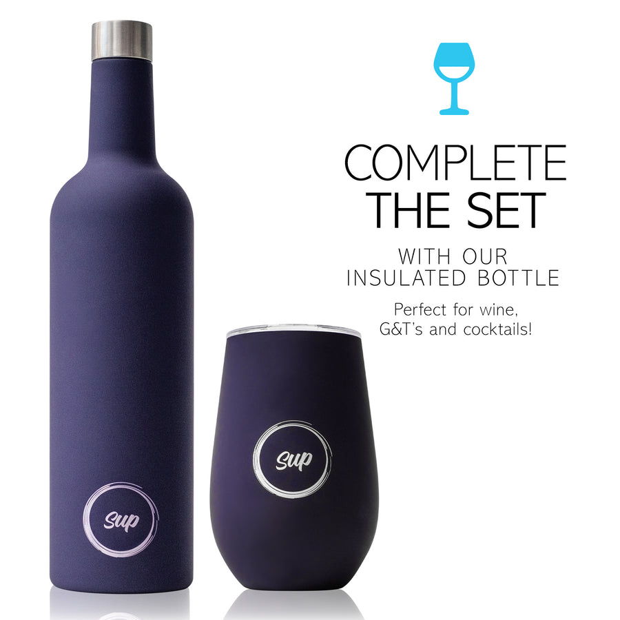 Insulated Wine Tumbler Soft Navy