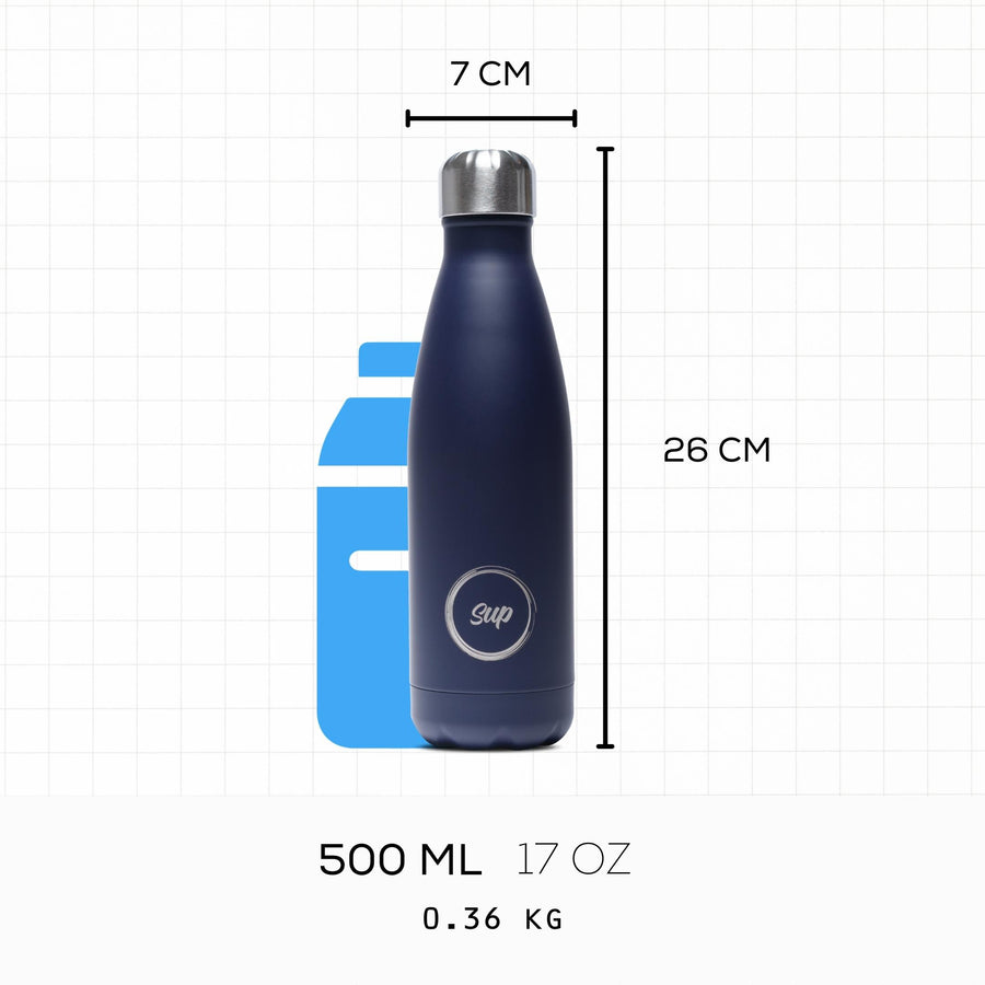 Insulated Water Bottle | 500ml | Soft Navy
