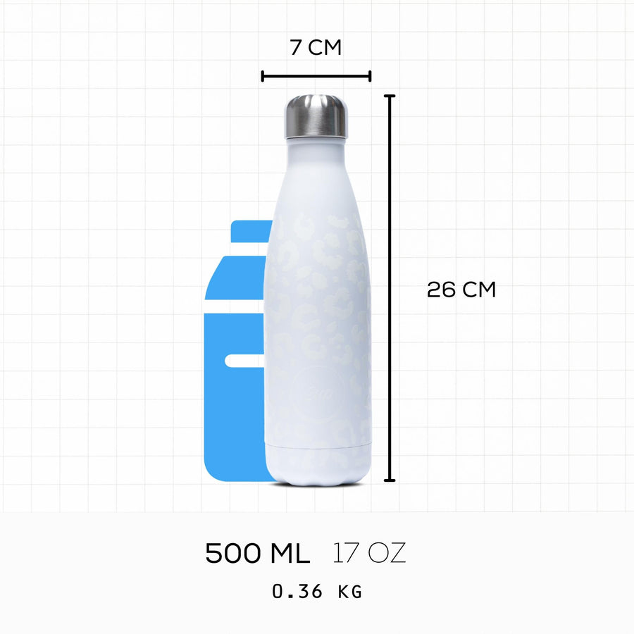 Insulated Water Bottle | 500ml | Snow Leopard