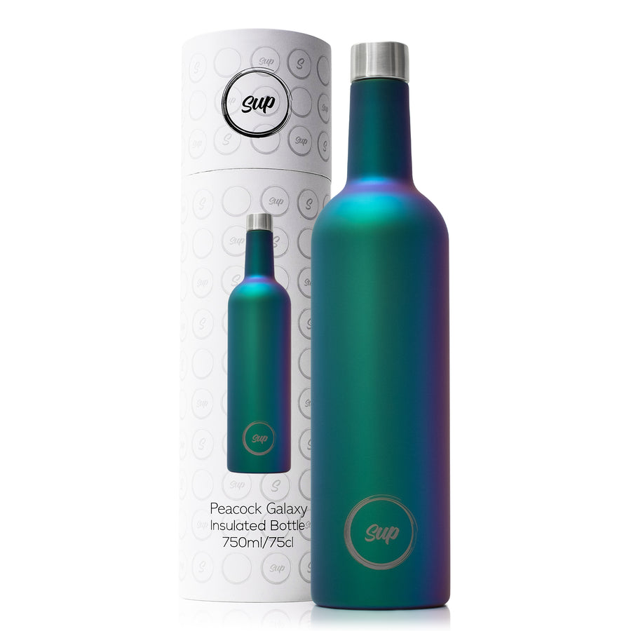Sup insulated wine bottle in retail packaging