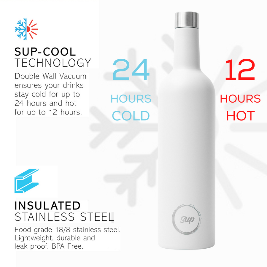 Insulated Wine Bottle White