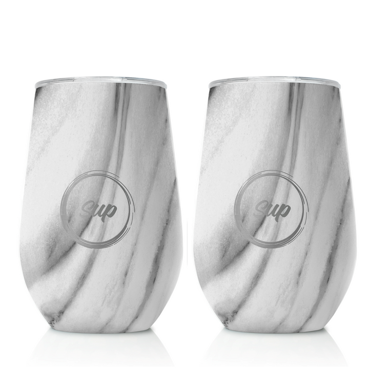 Fiesta Set of 2 Cool Ombre 16 oz Insulated Wine Tumblers